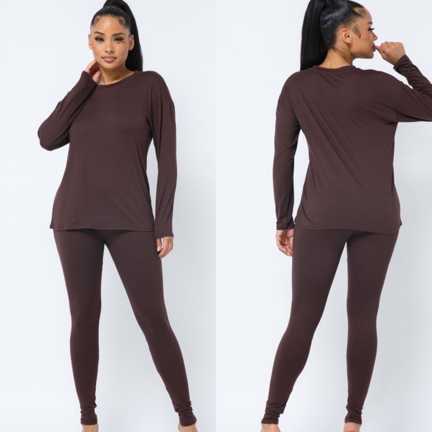 Round Neck Leggings Set