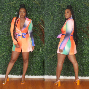 Colorful Oversized Blazer