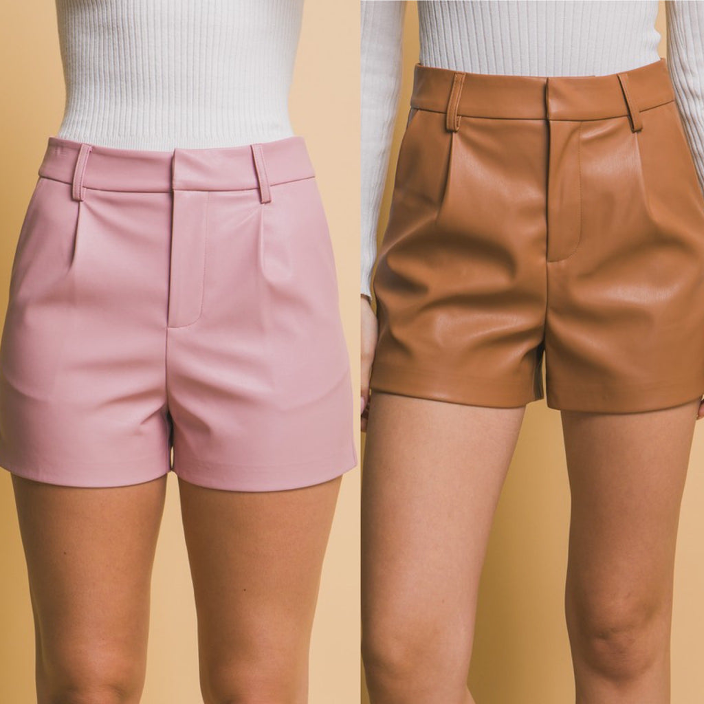 Leather High Waisted Shorts