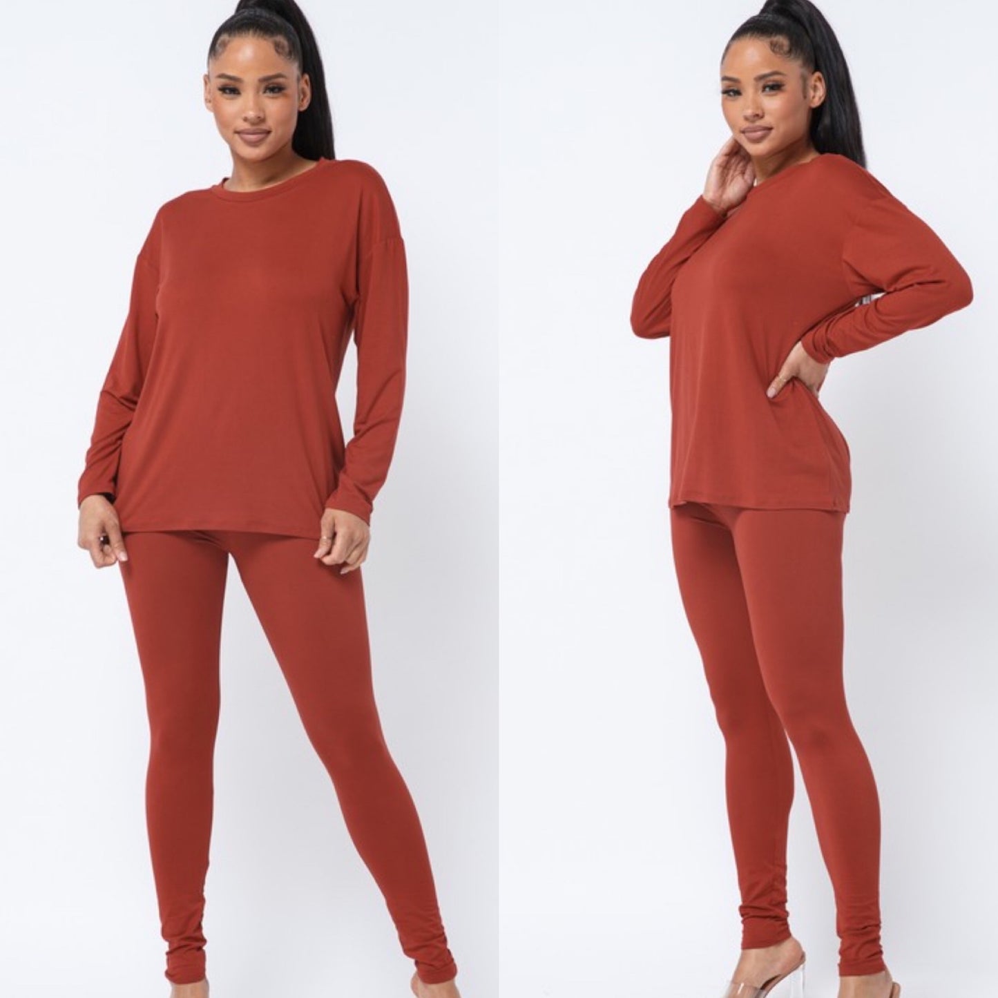 Round Neck Leggings Set