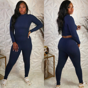 Ribbed Long Sleeve and Legging Set