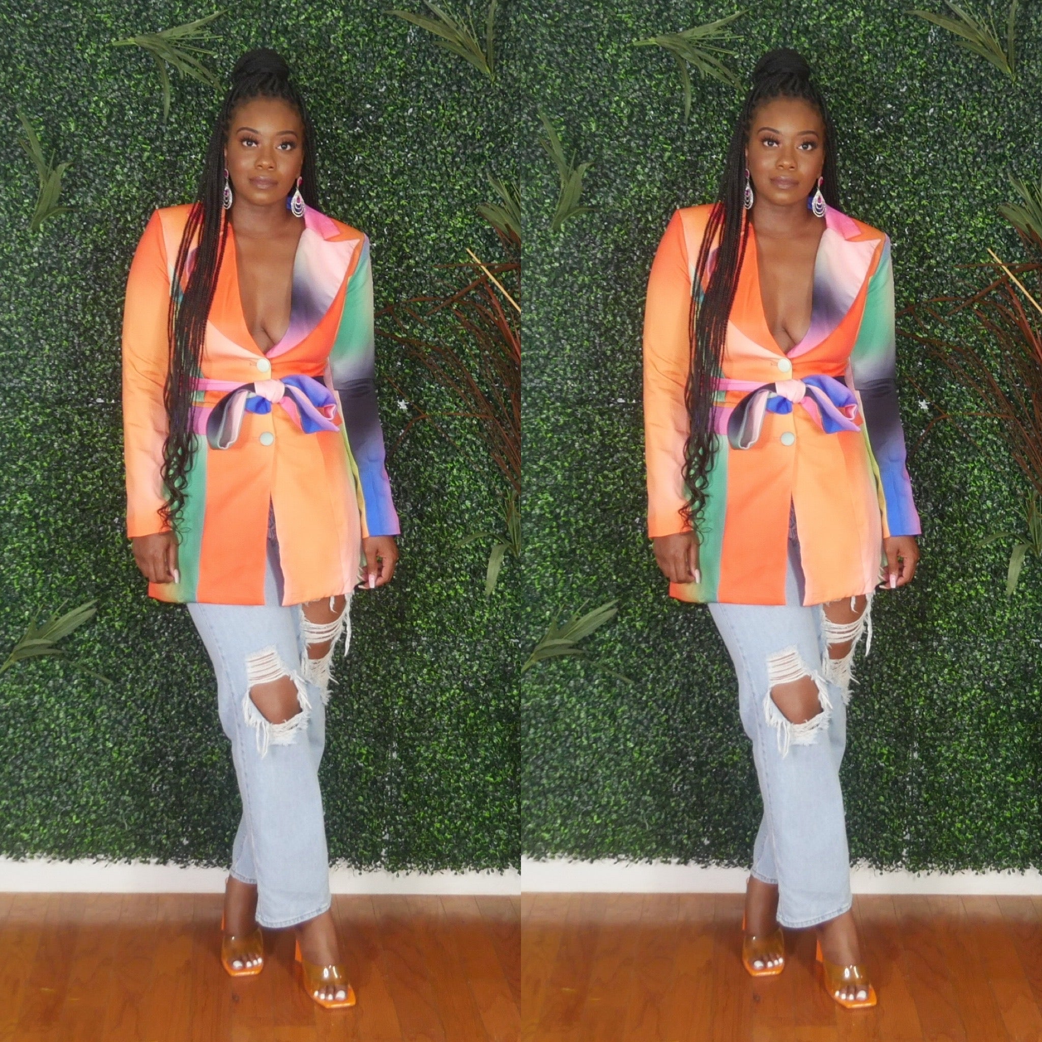 Colorful Oversized Blazer