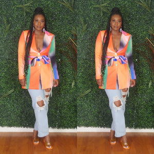 Colorful Oversized Blazer