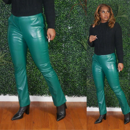 Classic Forest Leather Pants