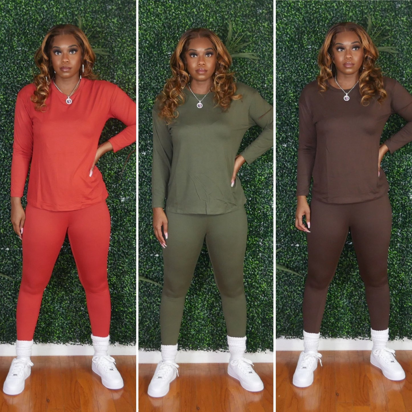 Round Neck Leggings Set