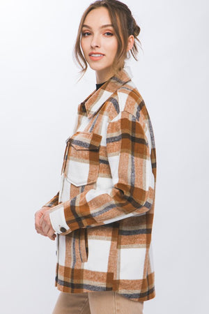 Plaid Button Up Shacket