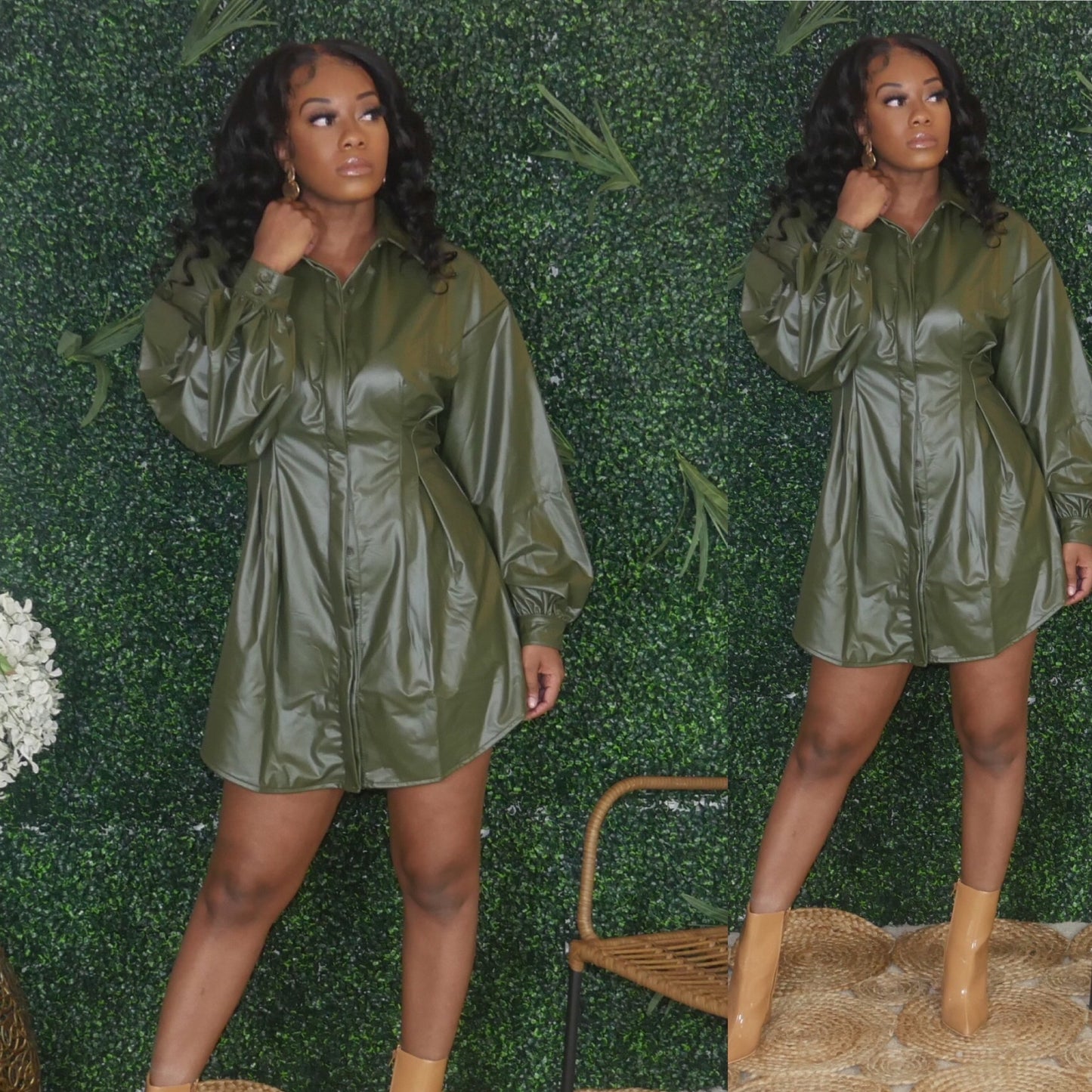 Olive Leather Mini