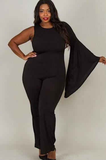 Black One Sleeve Jumpsuit