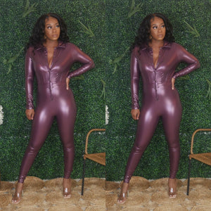 Eggplant Jumpsuit