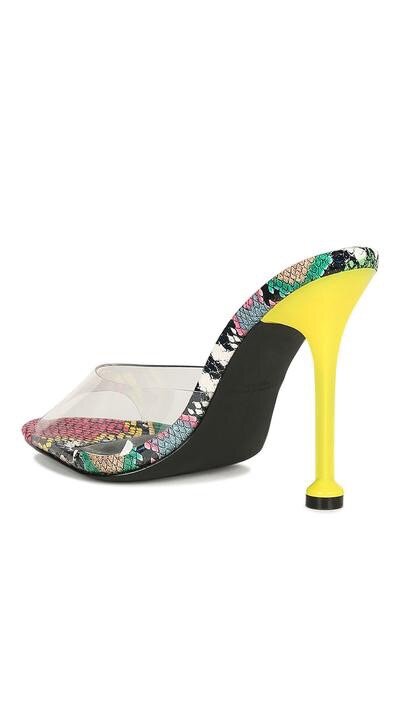 Multi Snake Peep Toe Mule