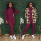 Burgundy Long Sleeve Romper