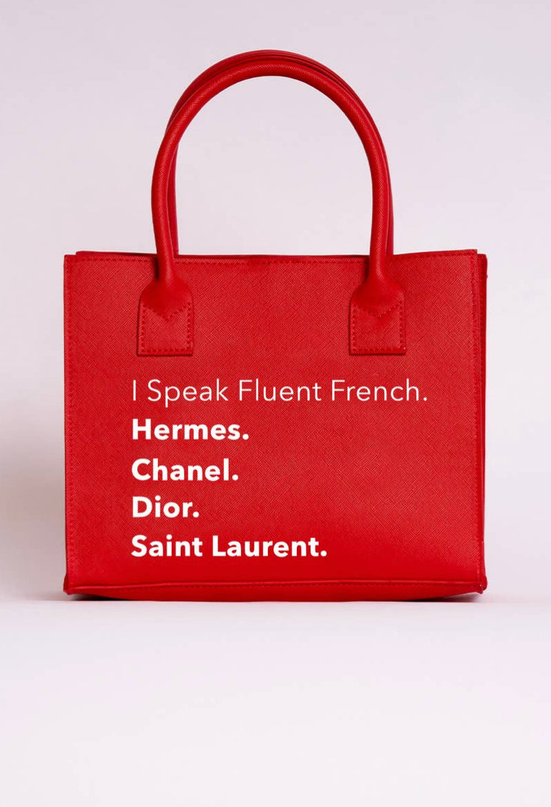 Fluent French Vegan Leather Mini Tote Handbag (Red) – Tuulie Official