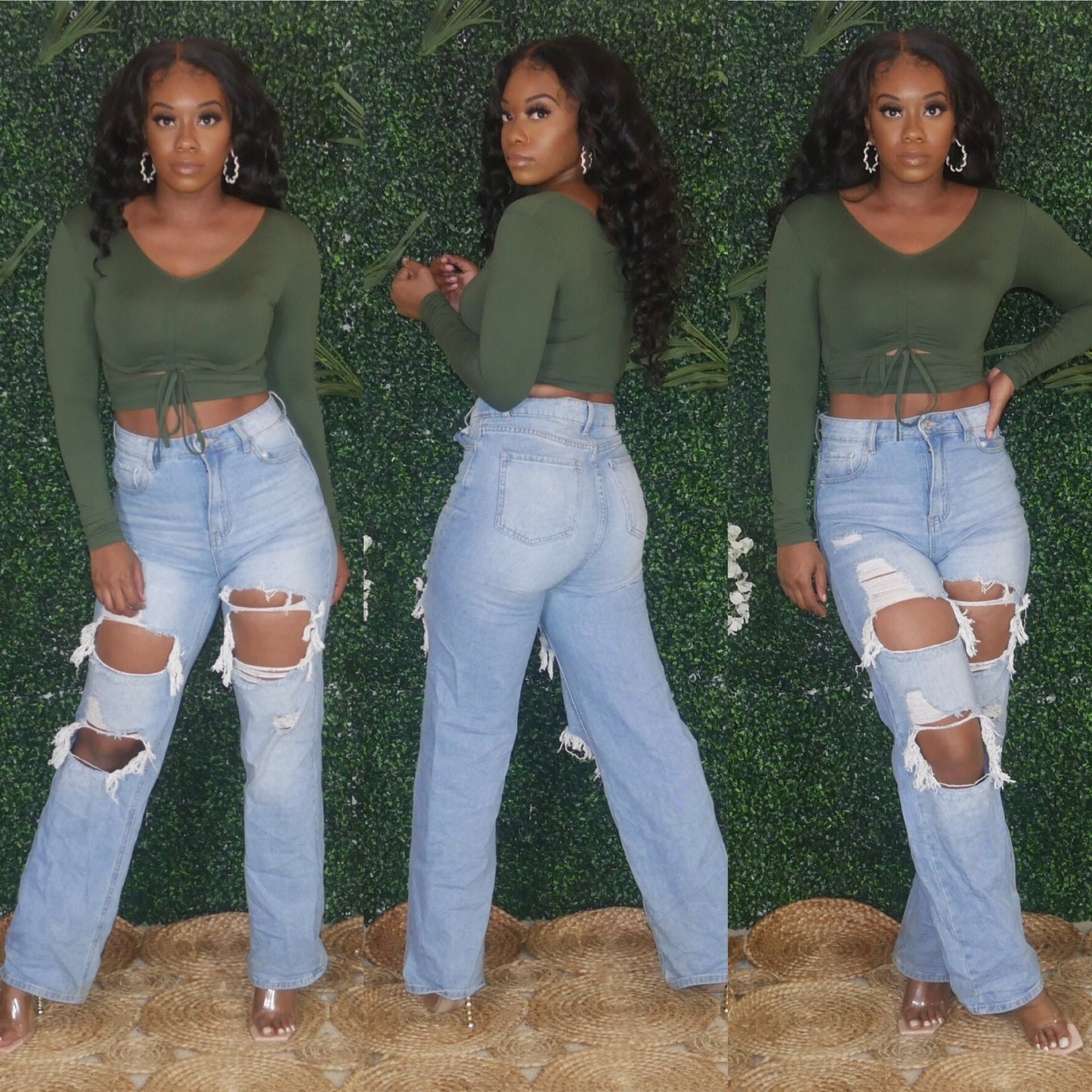 Olive Cut Out Crop