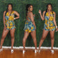 Tropical Print Romper